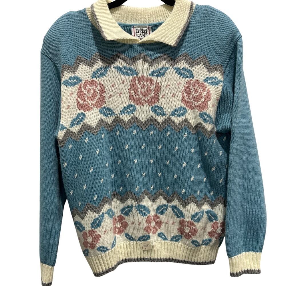 Cricket lane vintage floral grandmacore NWT sweater small